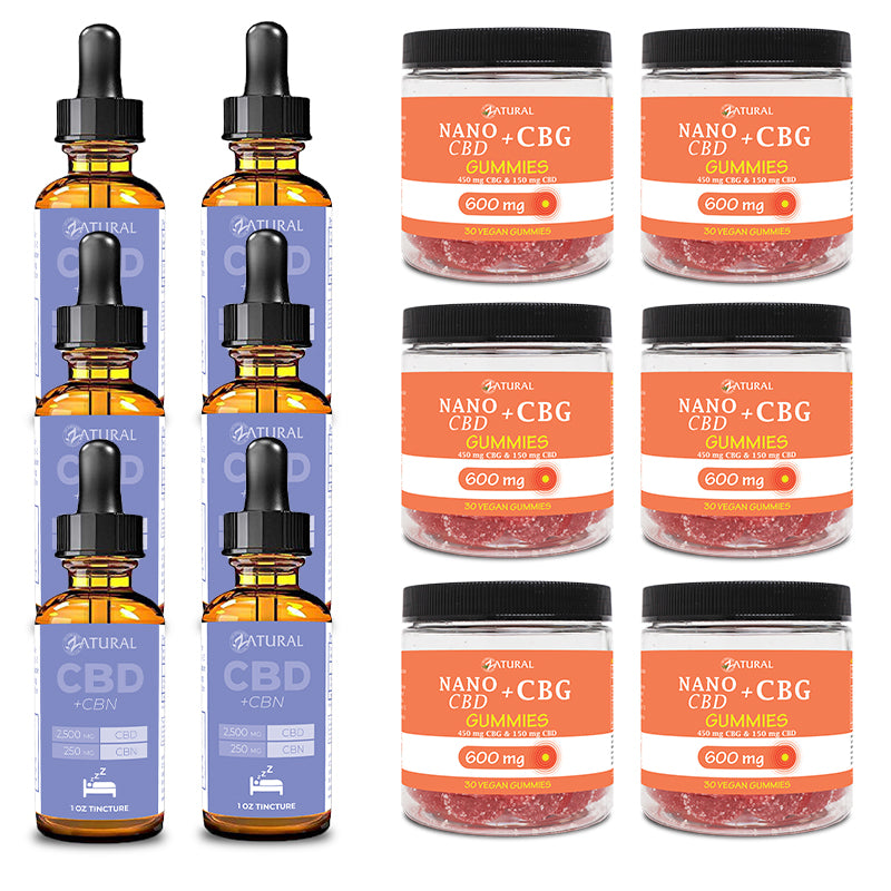 Six Month Supply CBN Oil and CBG Gummies 600mg