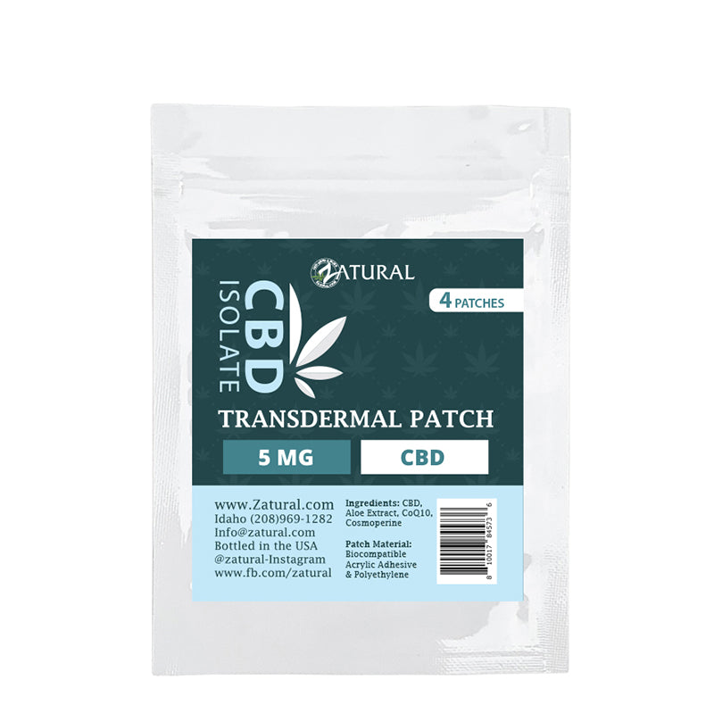 Transdermal CBD Isolate Patch 5mg - 4 Patch
