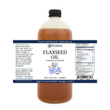 Zatural Flaxseed Oil 32oz Label