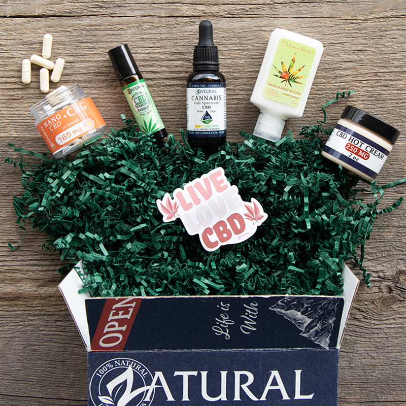 Zatural CBD Subscription box spread out
