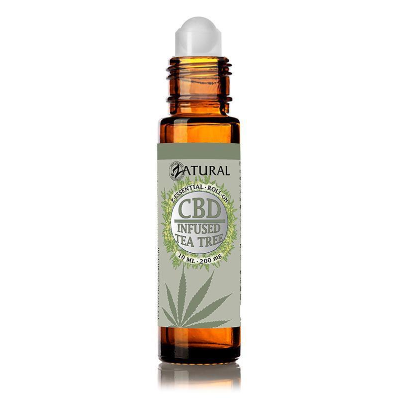 CBD Infused Tea Tree Roll-on uncapped