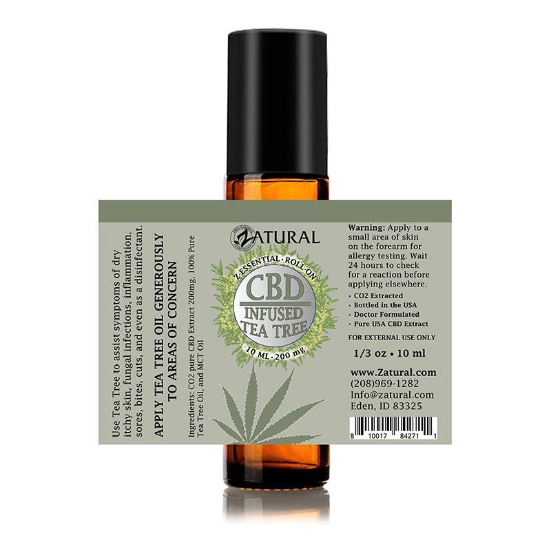 CBD Infused Tea Tree Roll-on label