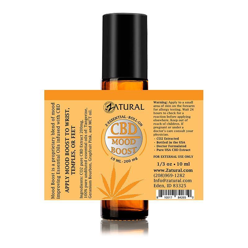 Mood Boost CBD Roll-on label