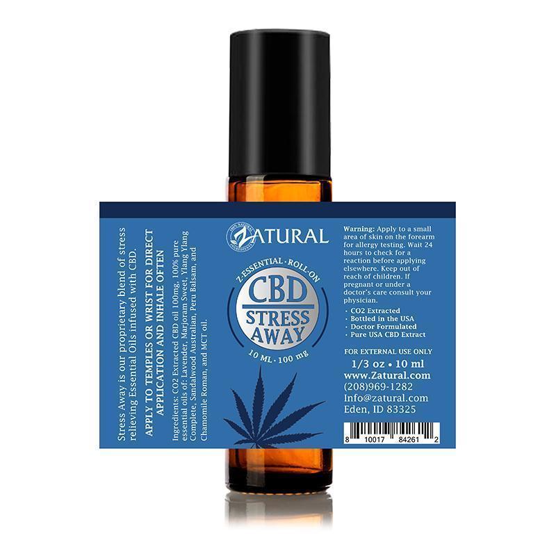 Stress Away CBD Roll-on label