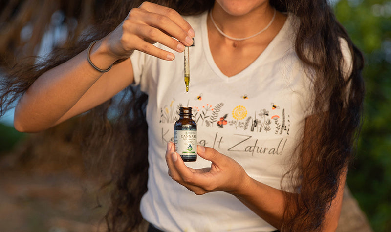 Women taking CBD oil. How to take cbd oil tincture