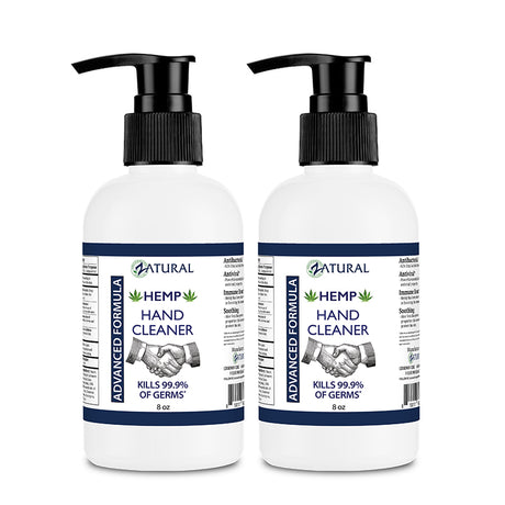 Zatural Hemp Hand Sanitizer 8oz two pack