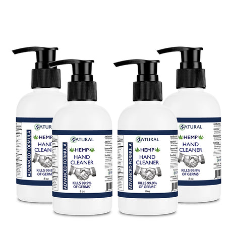 Zatural Hemp Hand Sanitizer 8oz four pack
