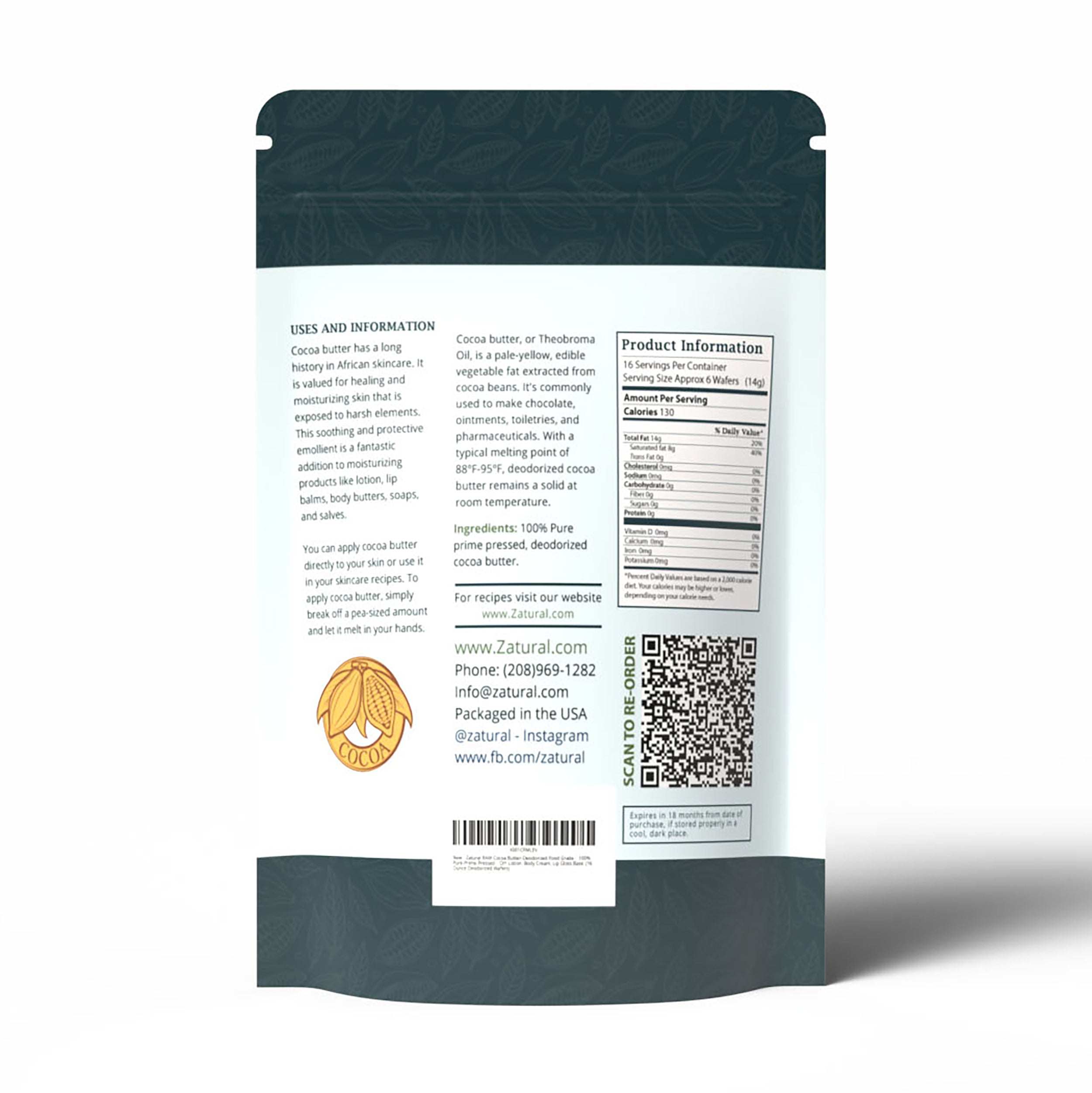 H&B OILS CENTER Organic Unrefined Raw Cocoa Butter Wafers - 48 Oz (3 LB) - Pure, Natural, All Skin Types