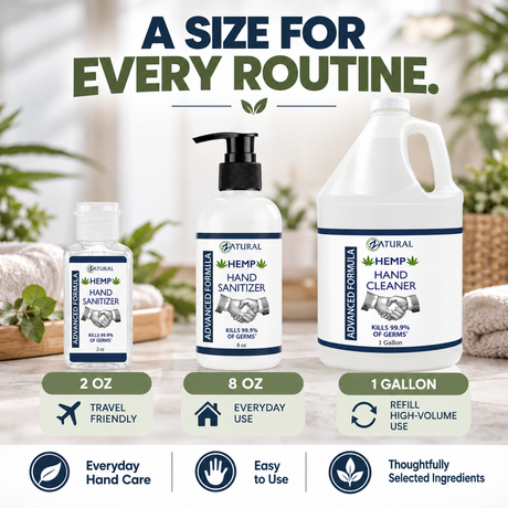 Hemp Hand Sanitizer | Aloe & Essential Oils | Moisturizing