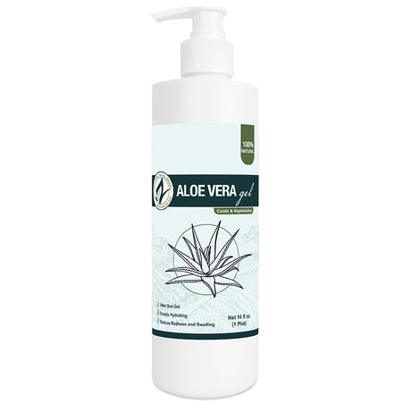 Zatural Aloe Vera Gel 16oz Front Side of Label