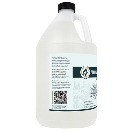 Zatural Aloe Vera Gel 1 Gallon Left Side of Label