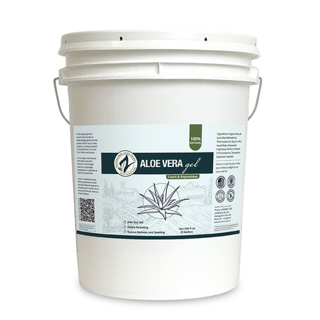 Zatural Aloe Vera Gel 5 Gallon Front Side of Label