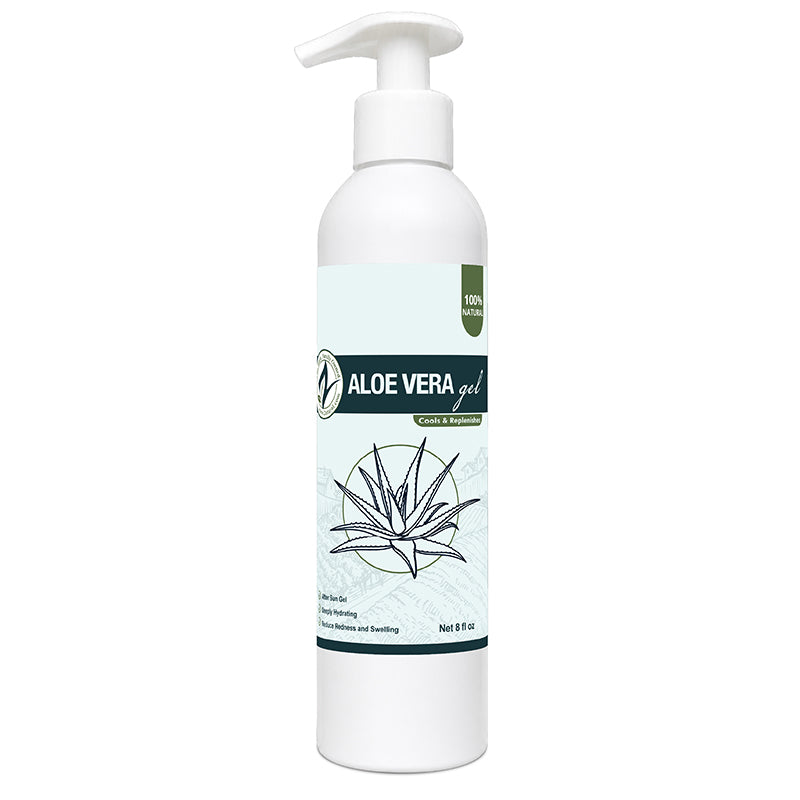 Zatural Aloe Vera Gel 8oz Front Side of Label