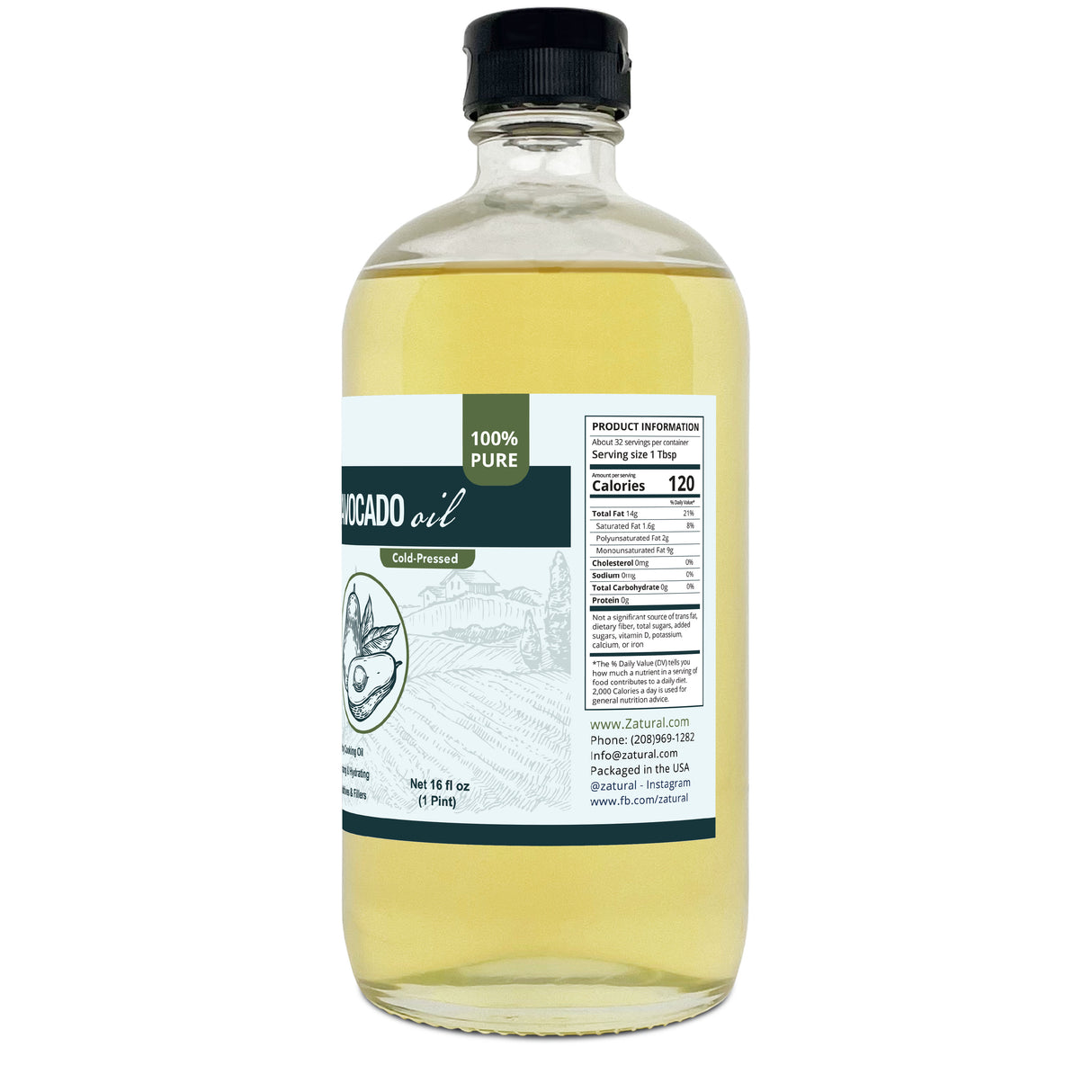 Avocado Oil Virgin Cold-Pressed | High Smoke Point Oil