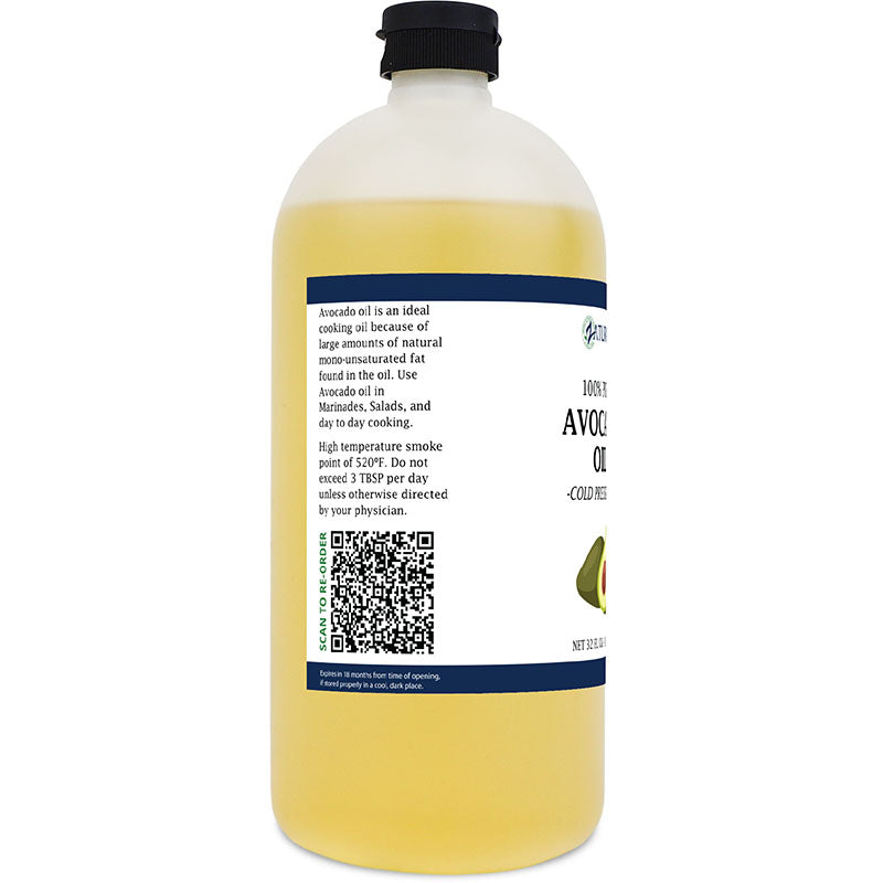 Zatural Avocado Oil 32oz left side of label