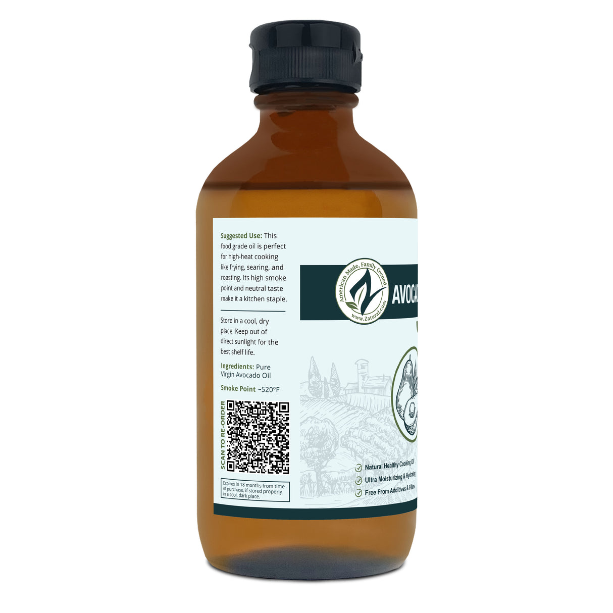 Avocado Oil Virgin Cold-Pressed | High Smoke Point Oil