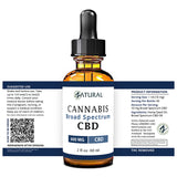 Broad Spectrum CBD Oil 600mg 2oz Bottle Label