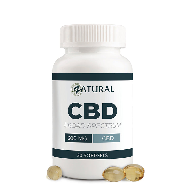 Zatural Broad Spectrum CBD Softgels 300mg