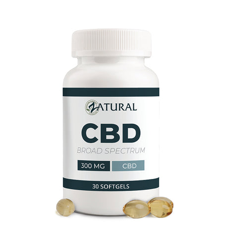 Zatural Broad Spectrum CBD Softgels 300mg
