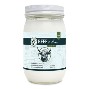 Zatural Beef Tallow 13oz Jar Left side of label