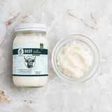 Zatural beef tallow in a bowl