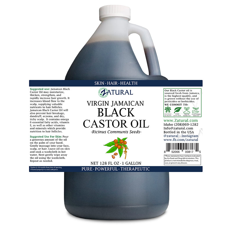 Zatural Jamaican Black Castor Oil label