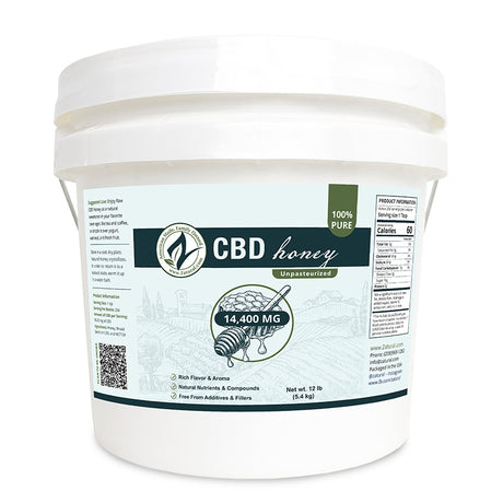 Zatural CBD Honey 14400mg front side of label