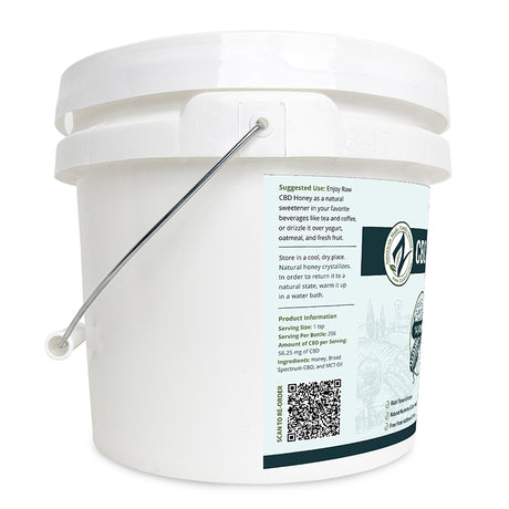 Zatural CBD Honey 14400mg left side of label