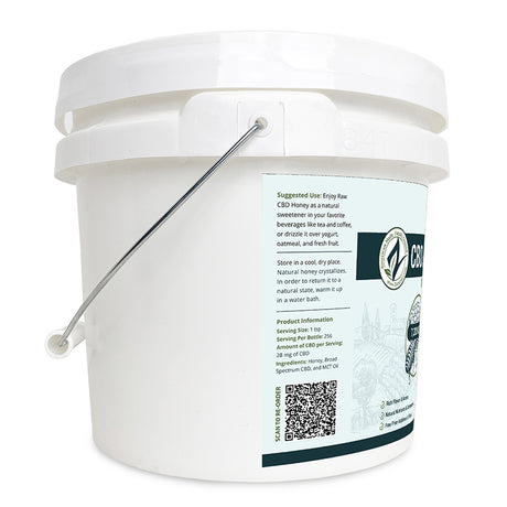 Zatural CBD Honey 7,200mg left side of label