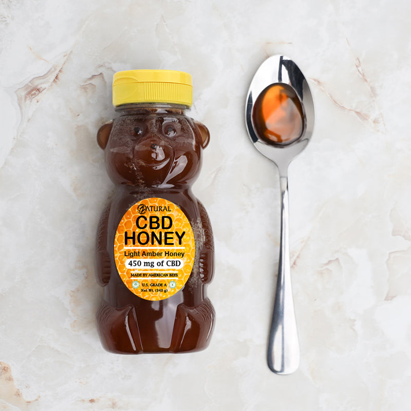 CBD Honey on a spoon