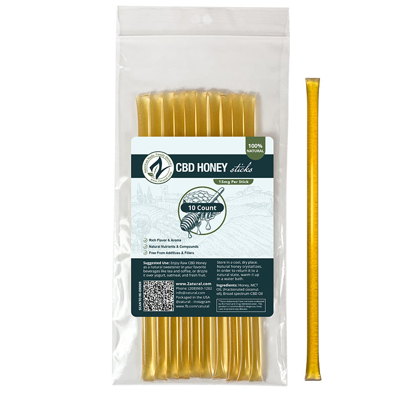 Zatural CBD Honey Sticks 10 Count