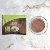 Zatural CBD Hot Chocolate next to powder in a bowl