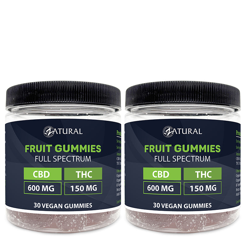 Zatural Full Spectrum CBD + THC Gummies two pack