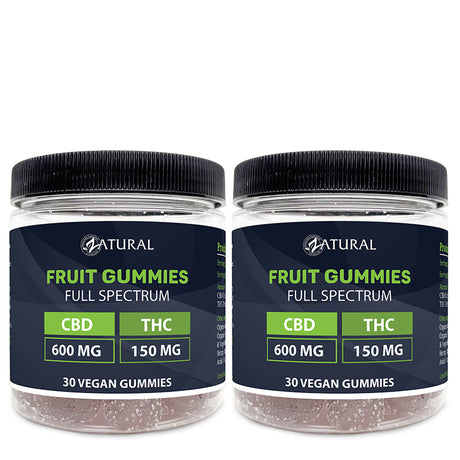 Zatural Full Spectrum CBD + THC Gummies two pack