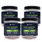 Zatural Full Spectrum CBD + THC Gummies four pack