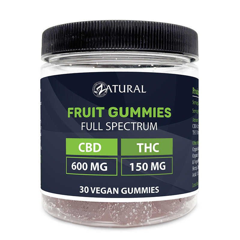 Zatural Full Spectrum CBD + THC Gummies Front