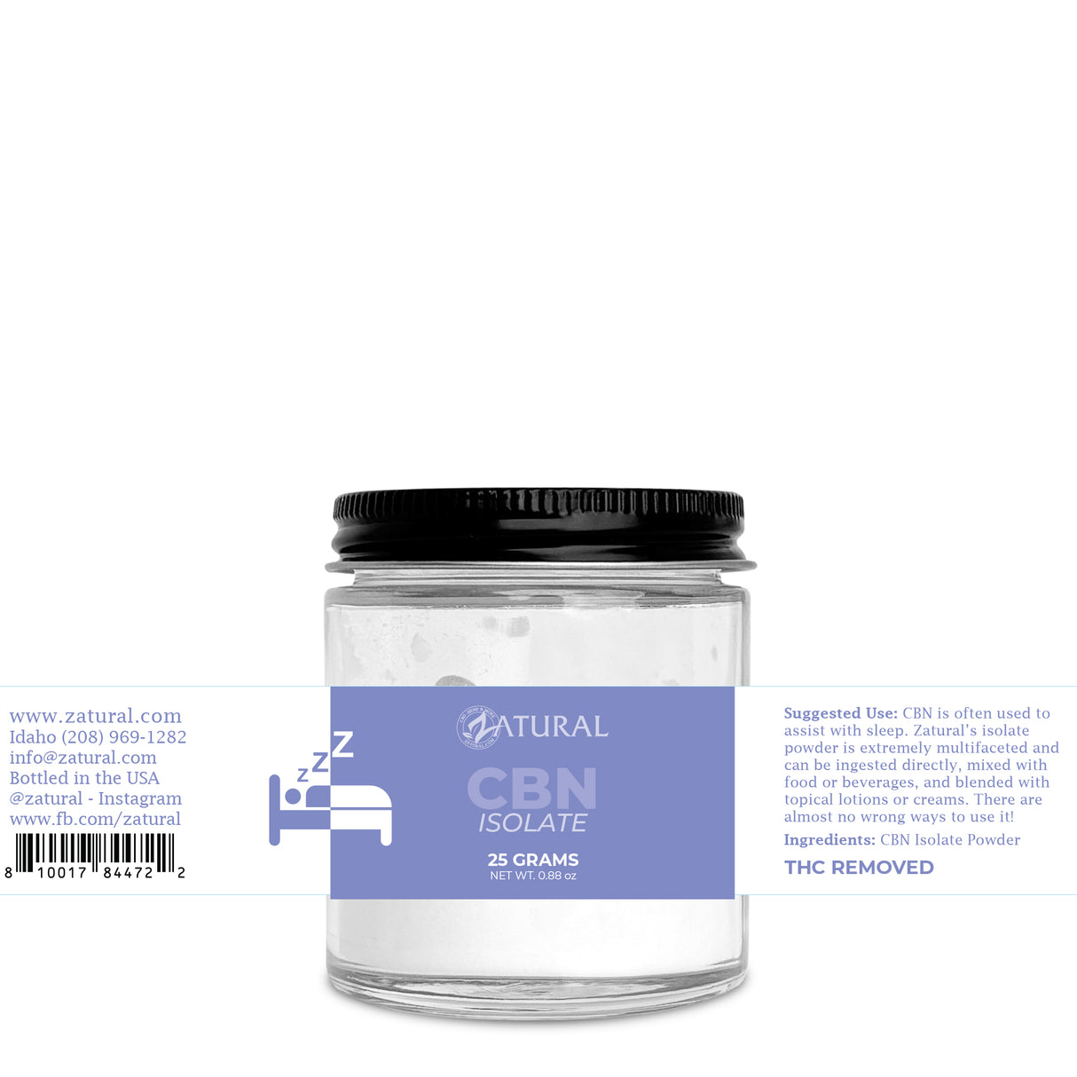 CBN Isolate 25 Grams Label