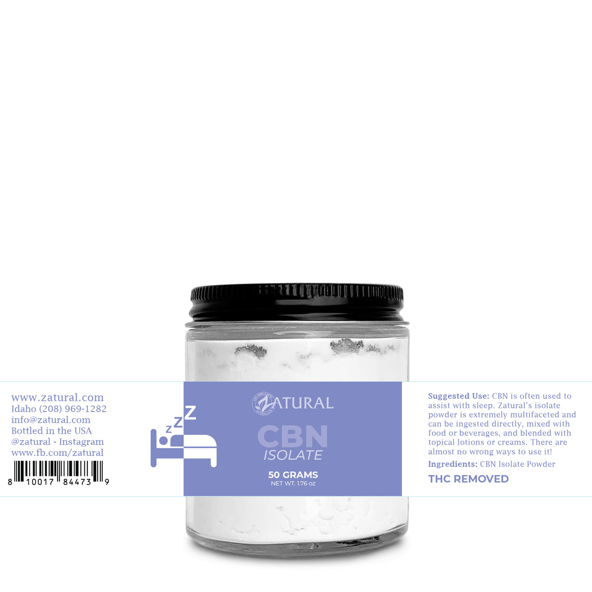 CBN Isolate 50 Grams Label