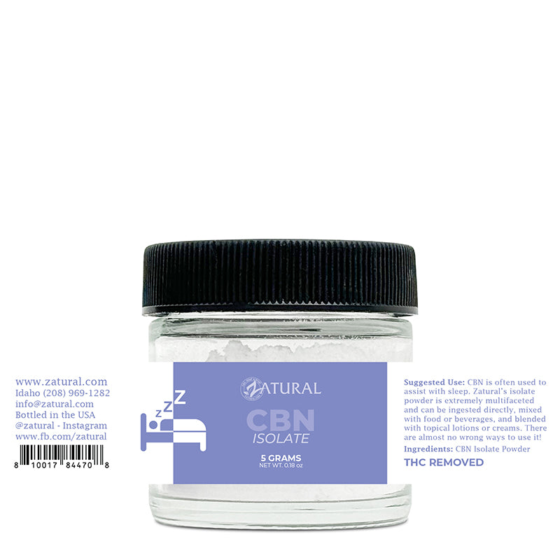 CBD Isolate 5 Gram Flat label