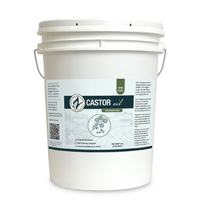 Zatural Castor Oil 5 gallon, front side of the bottle