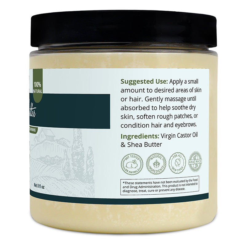 Castor Butter 8oz right side of label