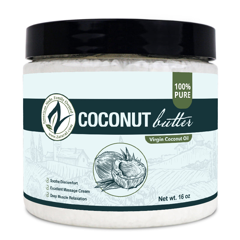Zatural Coconut Butter 16oz Front Label