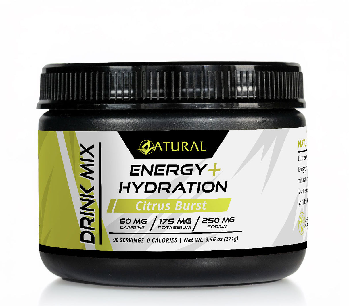 Energy + Hydration Drink Mix | 100% Natural | 90 Servings