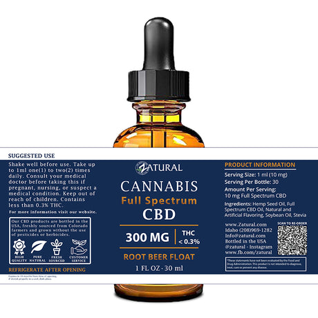 CBD Oil Root Beer Flavor | Full Spectrum