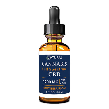 Zatural Full Spectrum Root Beer Float CBD Oil 1200mg 4oz
