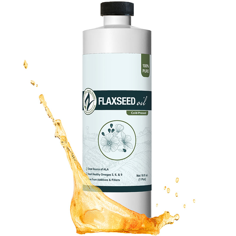 Zatural Flaxseed Oil 16oz, splash