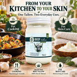 Zatural Beef Tallow from your kitchen to your skin