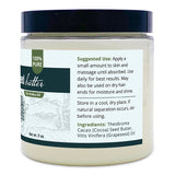 Zatural Grapeseed Butter 8oz right side of label