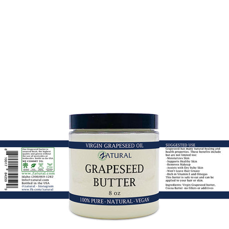 Zatural Grapeseed Butter 8oz label