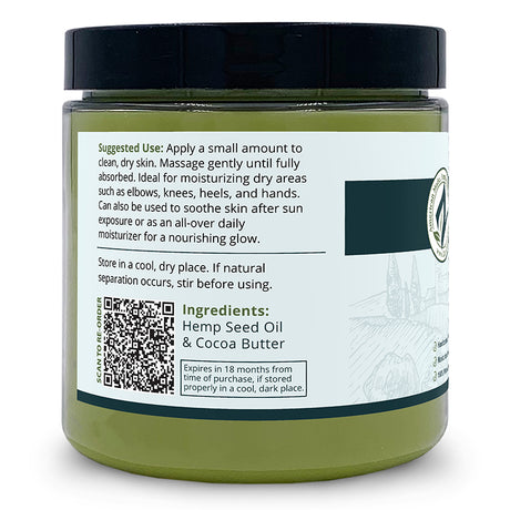 Pure Hemp Seed Butter | Cold-Pressed | Food & Cosmetic Use